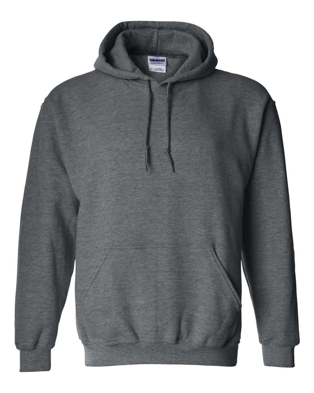 Unisex Heavy Blend™ Hooded Sweatshirt in Dark Heather - flat front