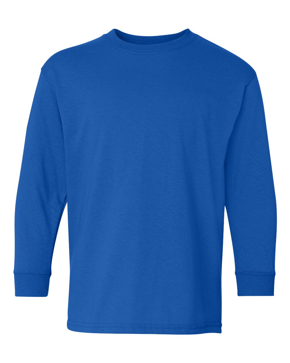 Youth Long Sleeve T-Shirt in Royal - flat front