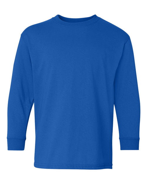 Youth Long Sleeve T-Shirt in Royal - flat front