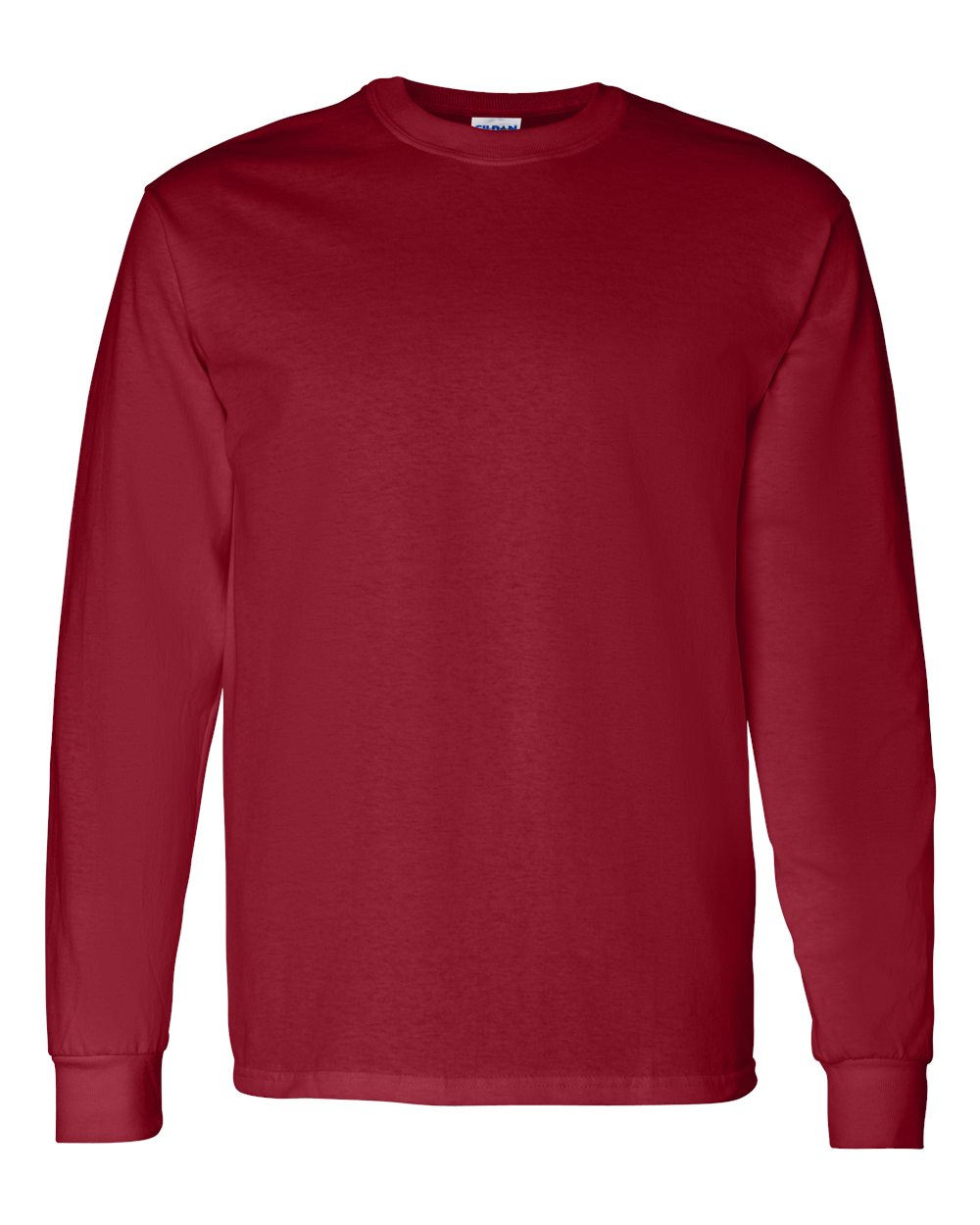 Unisex Long Sleeve T-Shirt in Garnet - flat front