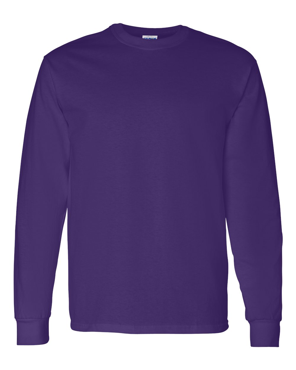 Unisex Long Sleeve T-Shirt in Purple - flat front