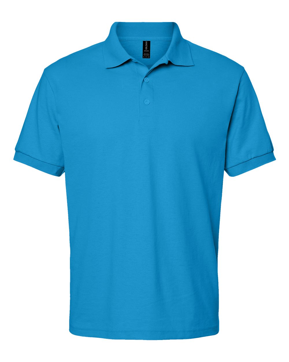 Unisex Pique Polo in Sapphire - flat front