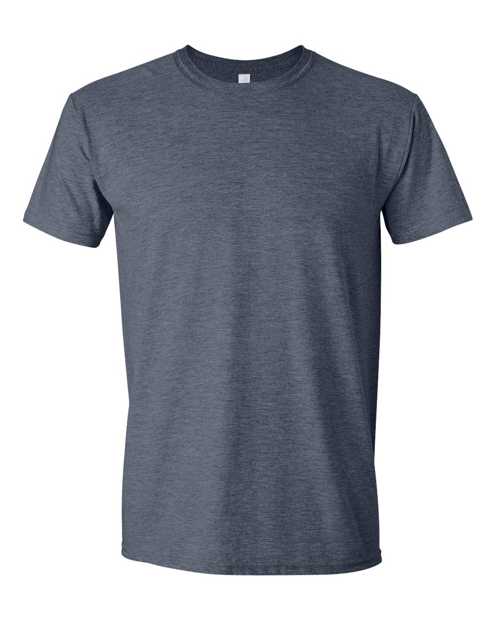 Unisex T-Shirt in Heather Navy - flat front