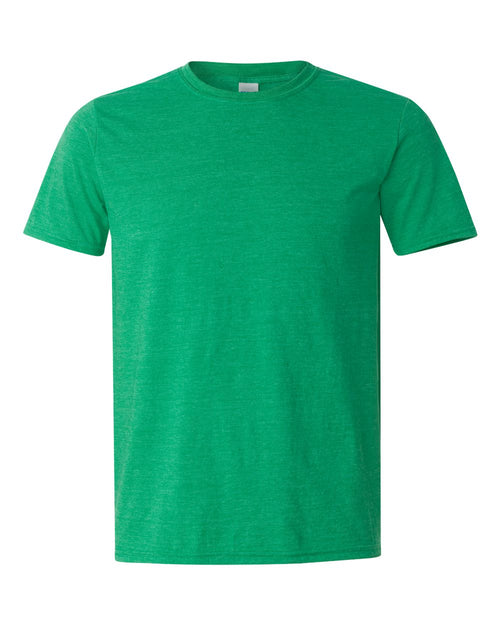 Unisex T-Shirt in Heather Irish Green - flat front