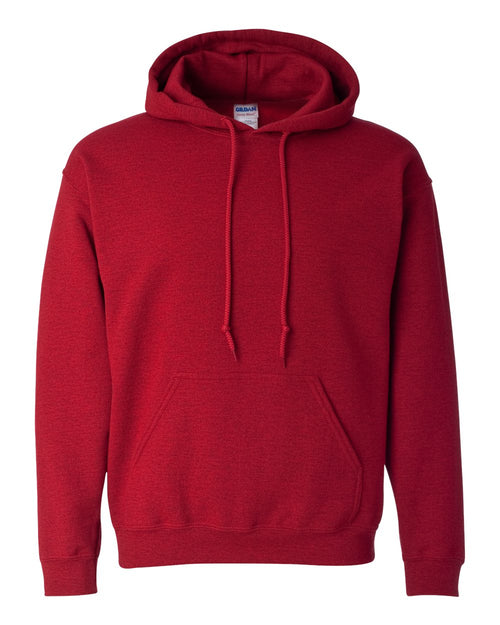 Unisex Heavy Blend™ Hooded Sweatshirt in Antique Cherry Red - flat front