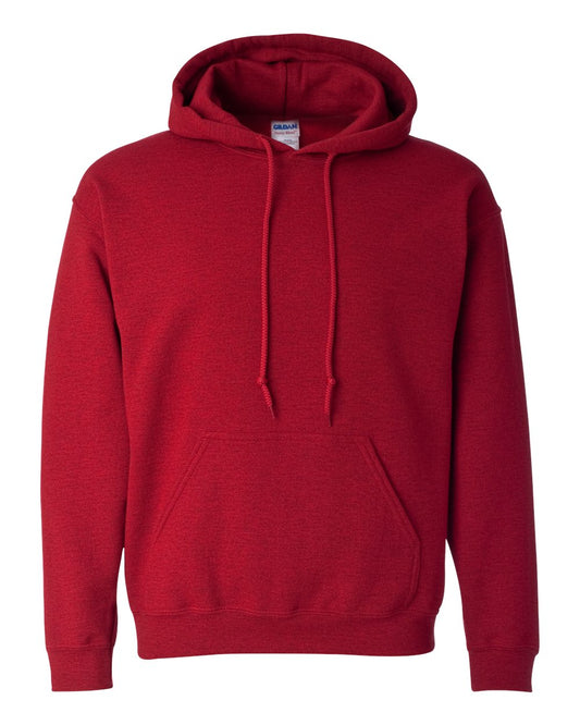 Unisex Heavy Blend™ Hooded Sweatshirt in Antique Cherry Red - flat front