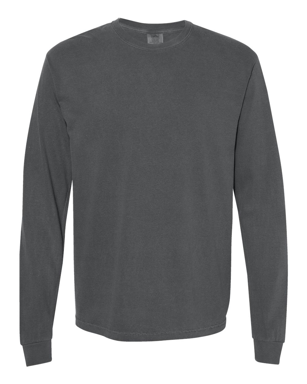 Unisex Long Sleeve T-Shirt in Pepper - flat front