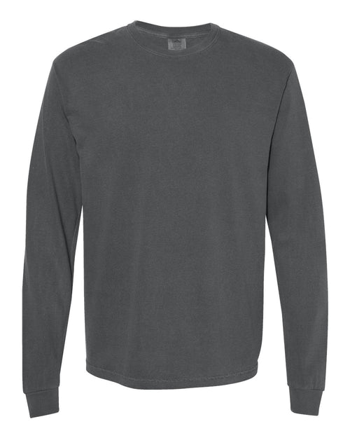 Unisex Long Sleeve T-Shirt in Pepper - flat front