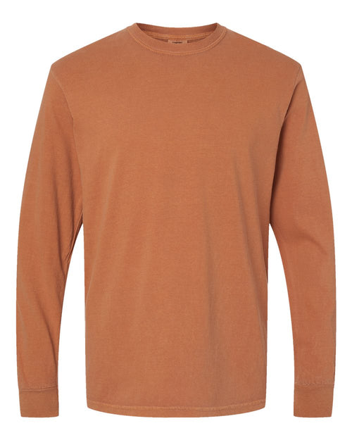 Unisex Long Sleeve T-Shirt in Yam - flat front