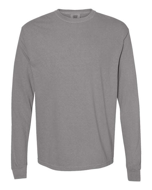Unisex Long Sleeve T-Shirt in Grey - flat front