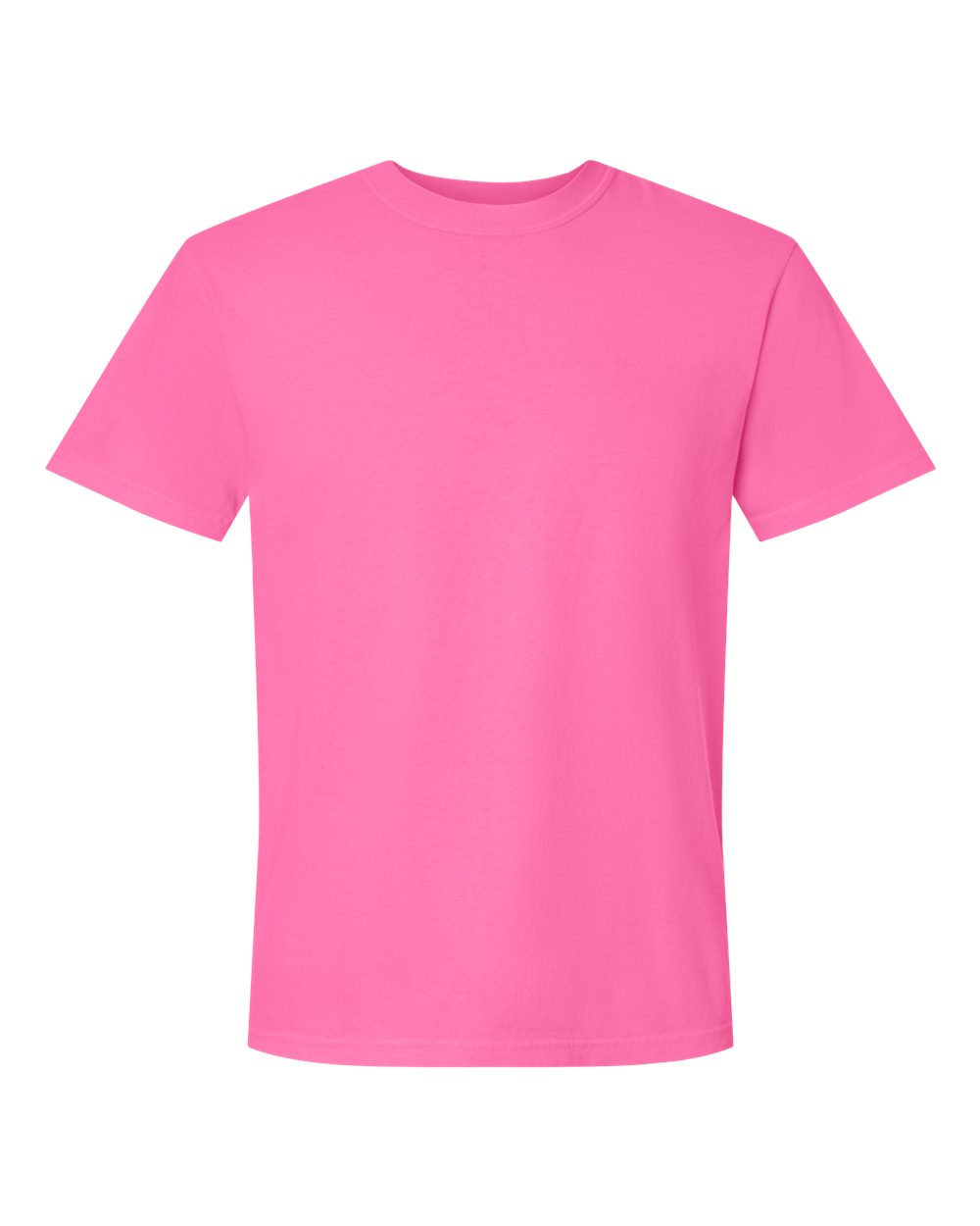 Unisex T-Shirt in Neon Pink - flat front