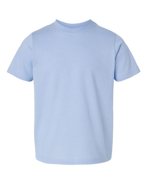 Toddler Fine Jersey Tee in Light Blue - flat front