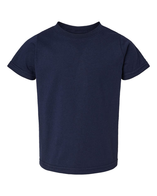 Toddler Fine Jersey Tee in Navy - flat front