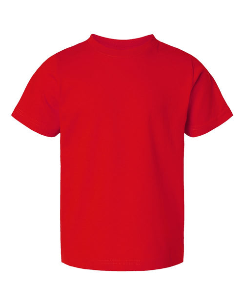 Toddler Fine Jersey Tee in Red - flat front