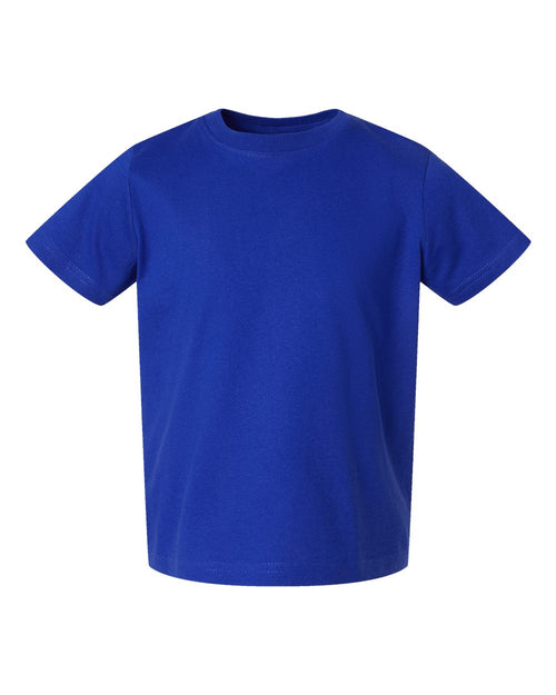 Toddler Fine Jersey Tee in Royal - flat front