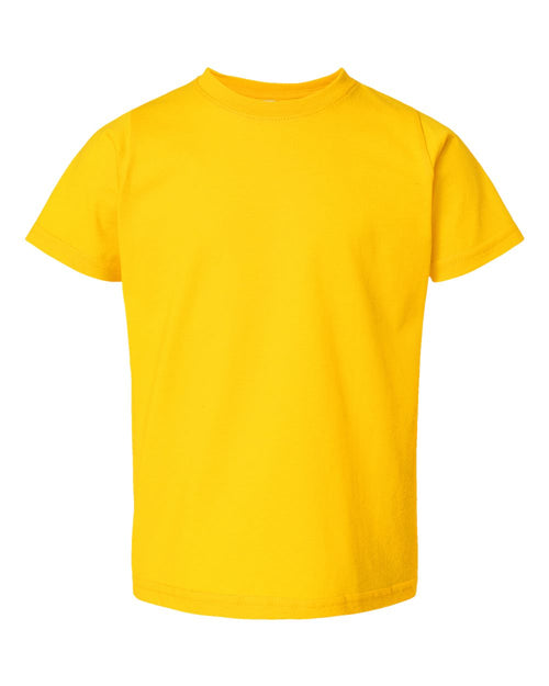 Toddler Fine Jersey Tee in Yellow - flat front