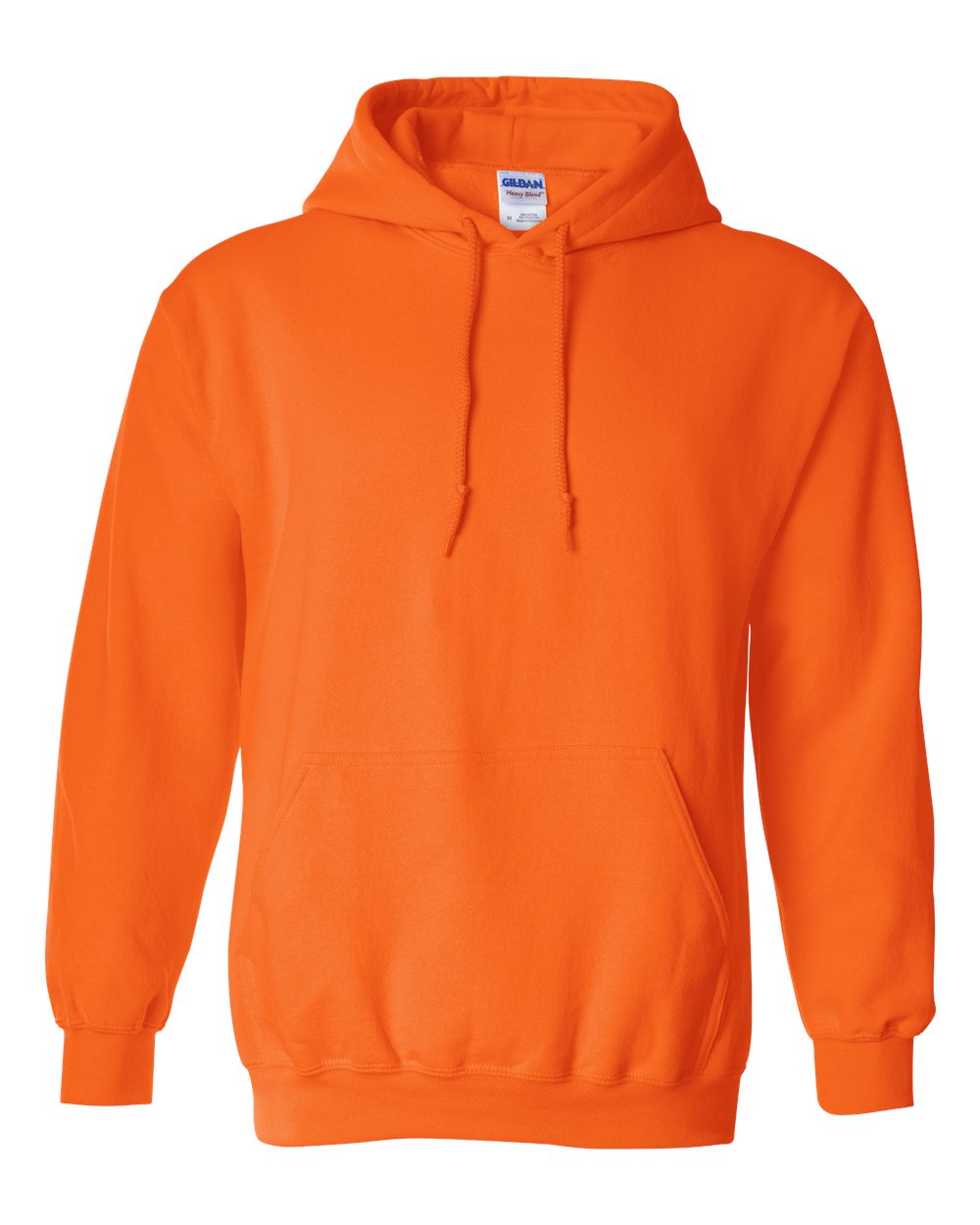Unisex Heavy Blend™ Hooded Sweatshirt in Safety Orange - flat front