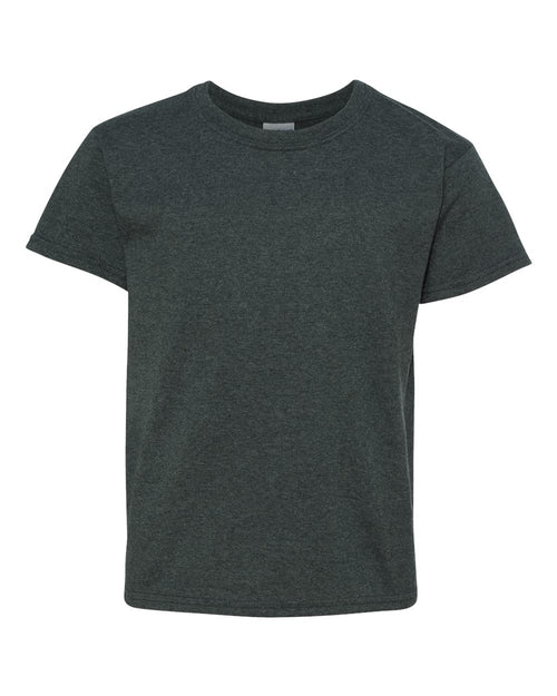 Youth T-Shirt in Dark Heather - flat front