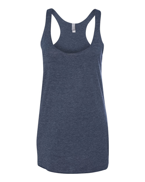 Women's Triblend Racerback Tank in Vintage Navy - flat front