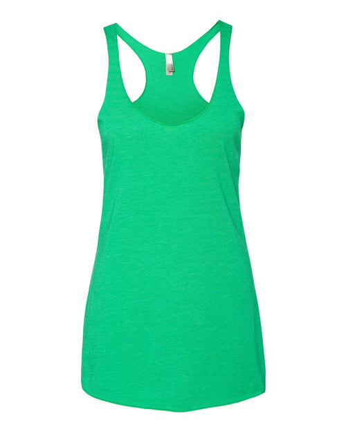 Women's Triblend Racerback Tank in Envy - flat front