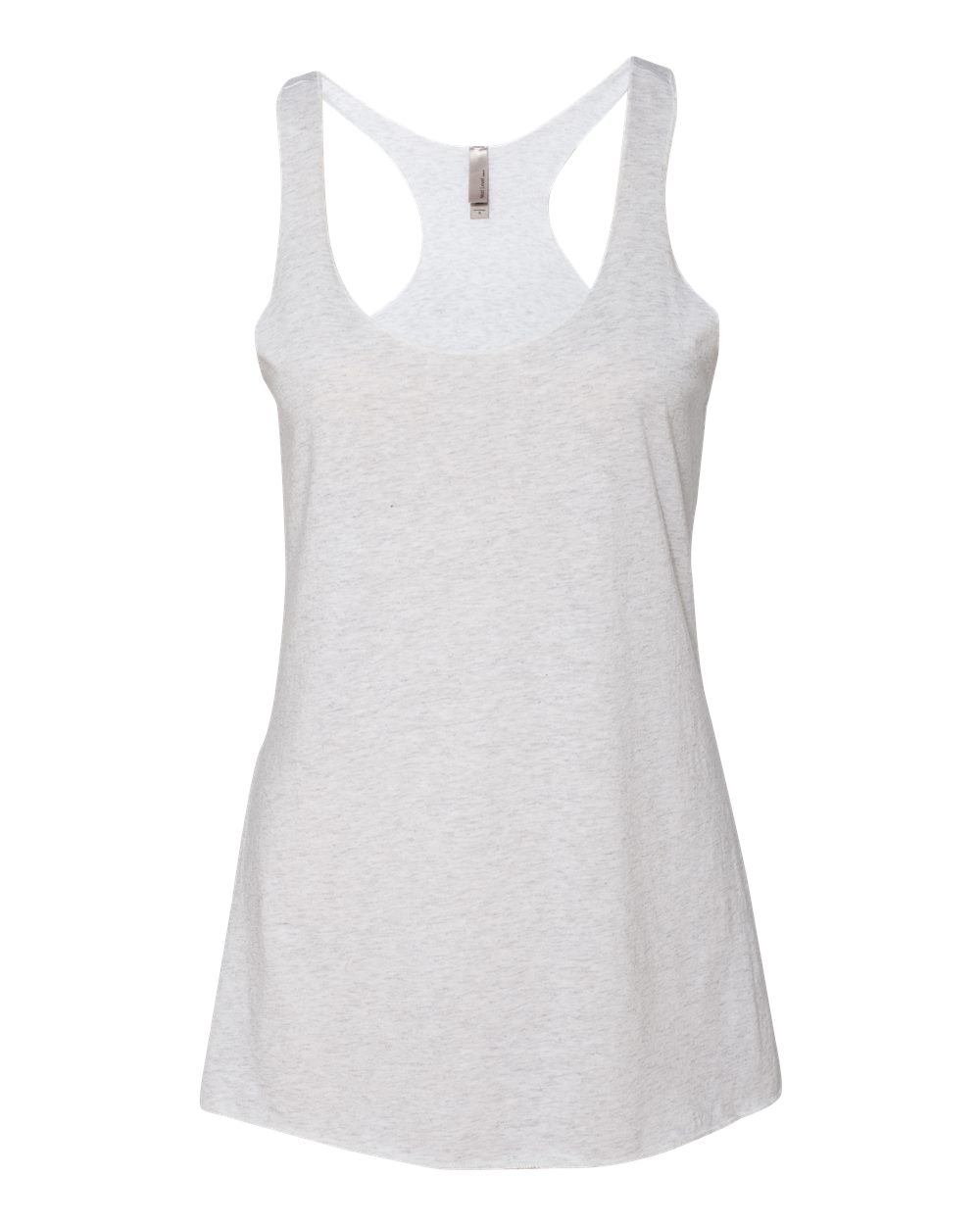 Women's Triblend Racerback Tank in Heather White - flat front