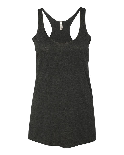 Women's Triblend Racerback Tank in Vintage Black - flat front