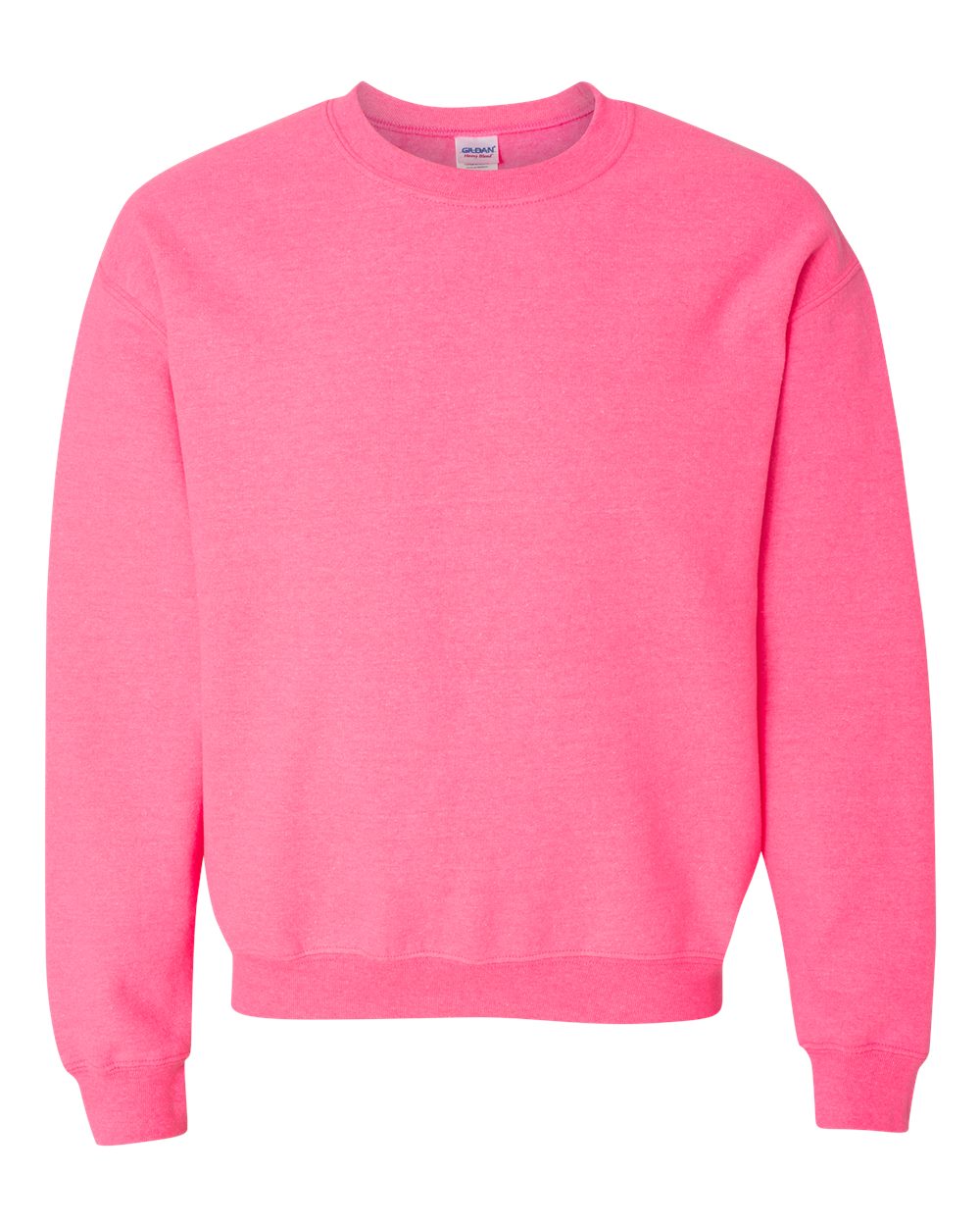 Unisex Heavy Blend™ Crewneck Sweatshirt in Safety Pink - flat front
