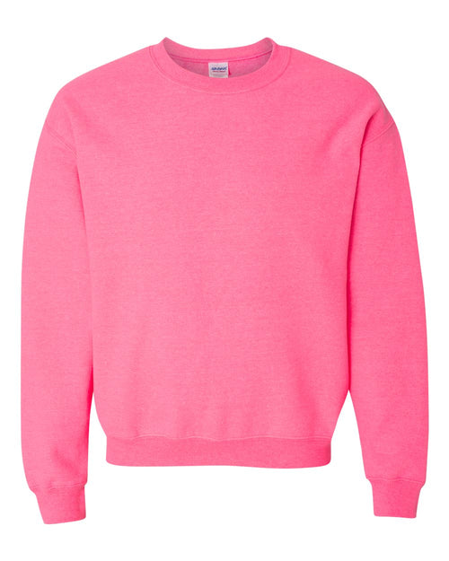 Unisex Heavy Blend™ Crewneck Sweatshirt in Safety Pink - flat front