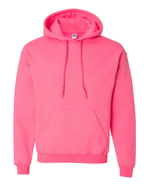 Unisex Heavy Blend™ Hooded Sweatshirt in Safety Pink - flat front