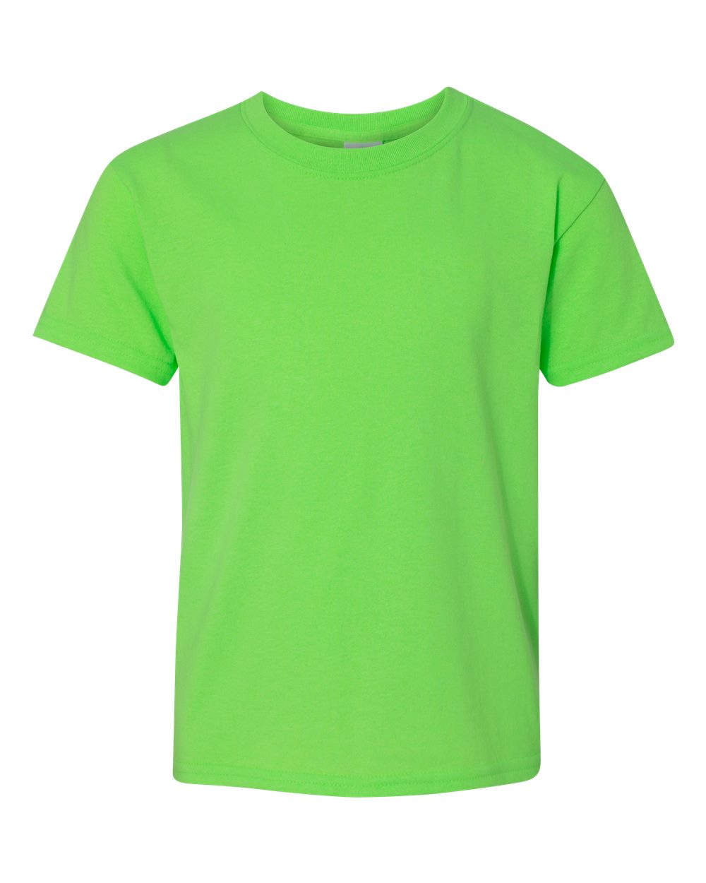 Youth T-Shirt in Neon Green - flat front