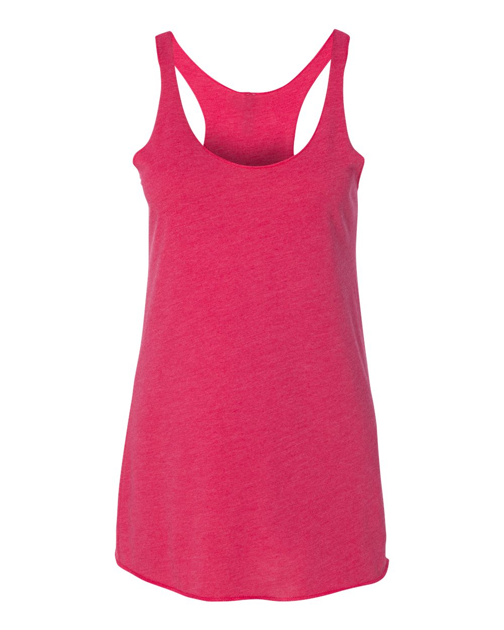 Women's Triblend Racerback Tank in Vintage Shocking Pink - flat front