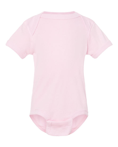 Infant Baby Rib Bodysuit in Ballerina - flat front