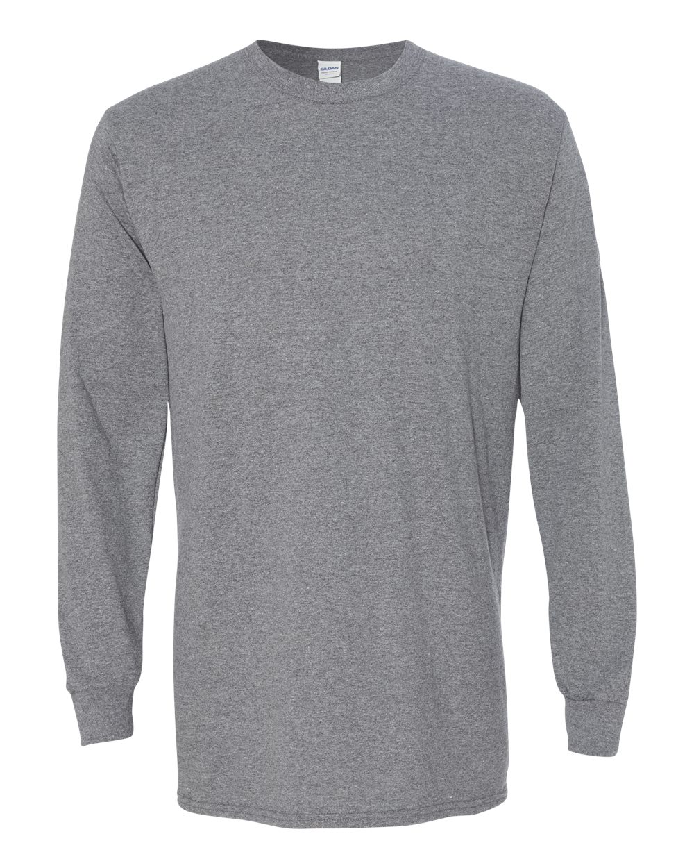 Unisex Long Sleeve T-Shirt in Graphite Heather - flat front