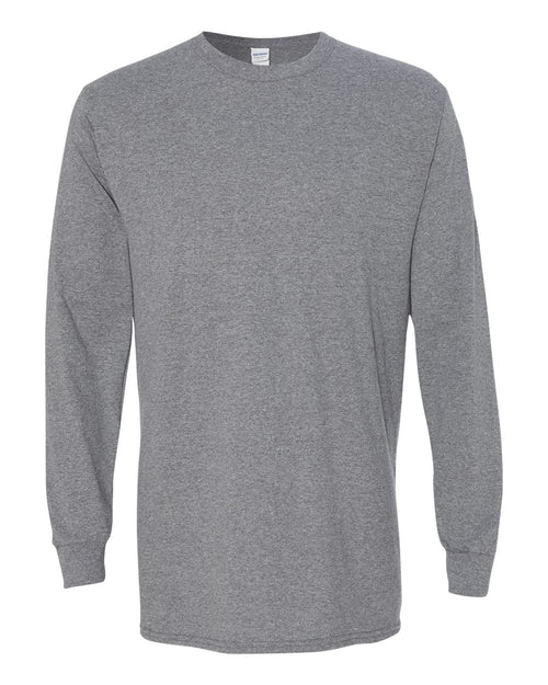 Unisex Long Sleeve T-Shirt in Graphite Heather - flat front