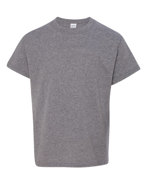 Youth T-Shirt in Graphite Heather - flat front