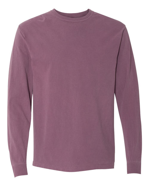 Unisex Long Sleeve T-Shirt in Berry - flat front
