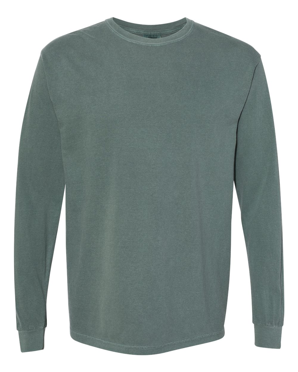 Unisex Long Sleeve T-Shirt in Blue Spruce - flat front