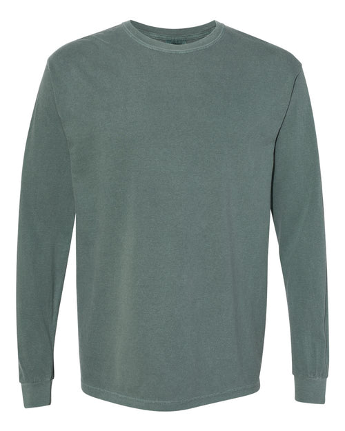 Unisex Long Sleeve T-Shirt in Blue Spruce - flat front