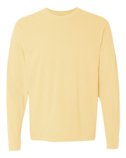 Unisex Long Sleeve T-Shirt in Butter - flat front