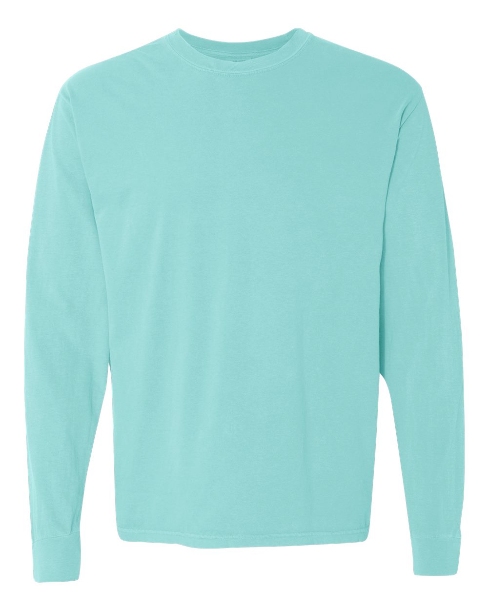 Unisex Long Sleeve T-Shirt in Chalky Mint - flat front