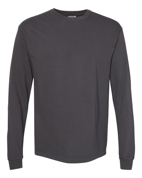 Unisex Long Sleeve T-Shirt in Graphite - flat front