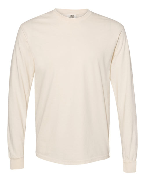 Unisex Long Sleeve T-Shirt in Ivory - flat front