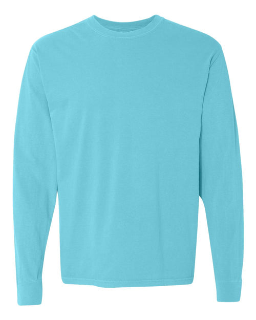 Unisex Long Sleeve T-Shirt in Lagoon - flat front