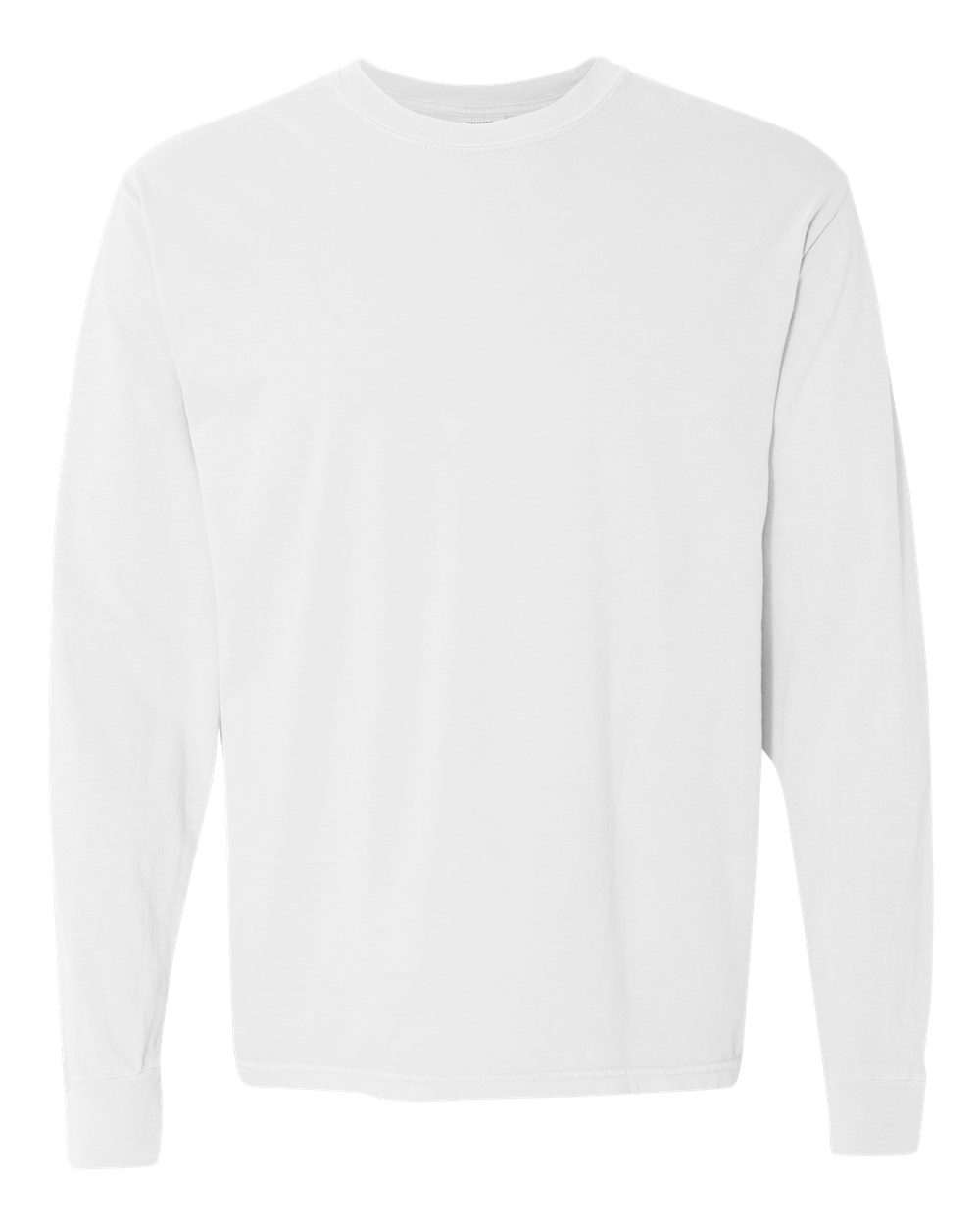 Unisex Long Sleeve T-Shirt in White - flat front