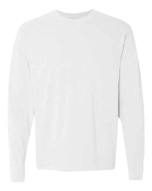 Unisex Long Sleeve T-Shirt in White - flat front