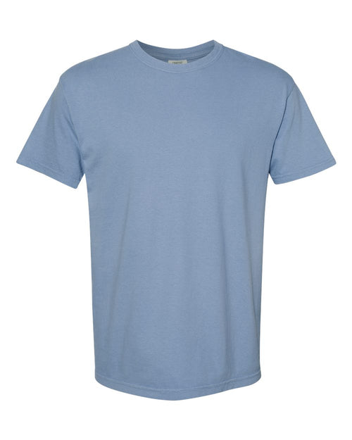 Unisex T-Shirt in Washed Denim - flat front