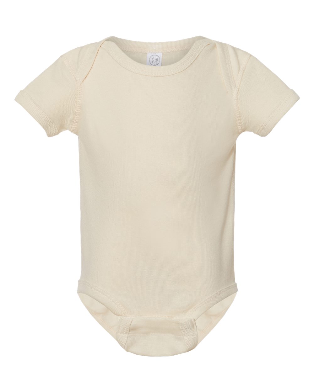 Infant Baby Rib Bodysuit in Natural - flat front