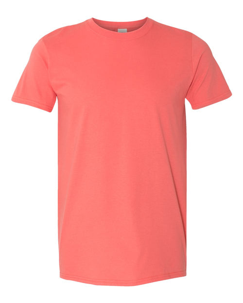 Unisex T-Shirt in Coral Silk - flat front