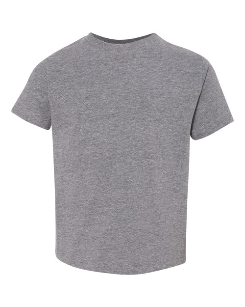 Toddler Fine Jersey Tee in Granite Heather - flat front