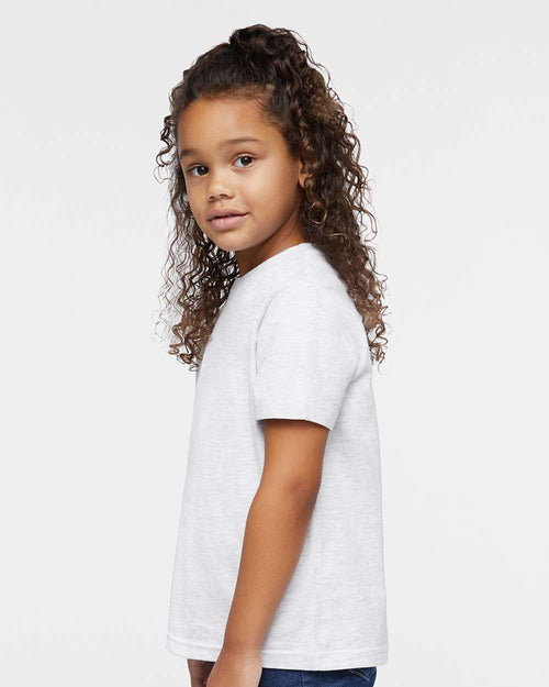 Toddler Fine Jersey Tee on model, side
